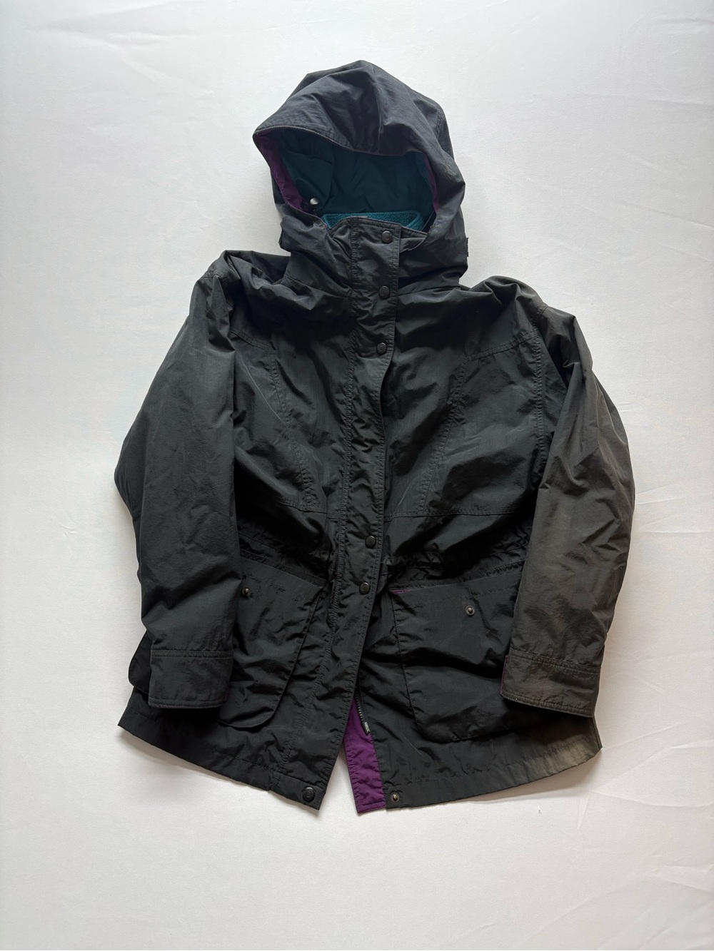 FLAWS Vintage Woolrich Mountain Parka Jacket Men M Hooded Coat USA Made & Fleece
